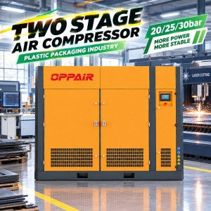 High power 250kw 20bar Two Stage Screw Air Compressor for Blow Molding