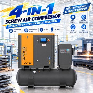 16Bar High Pressure All in One Industrial Screw Air compressor 30Kw with Two Air Tanks