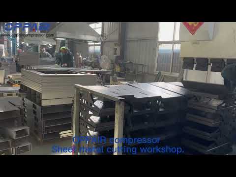 ورشة قص الصفائح المعدنية لضواغط الهواء في OPPAIR.