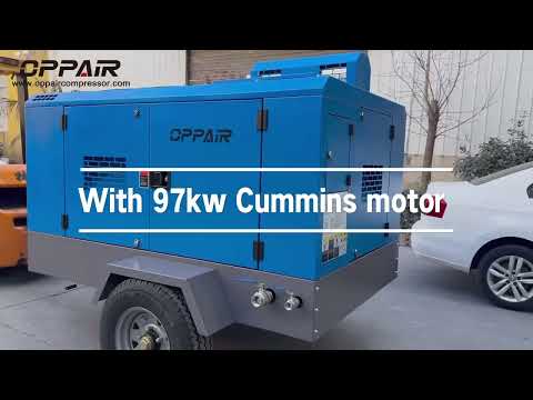 Compresseur mobile diesel OPPAIR Cummins 97kw 145psi, 315cfm